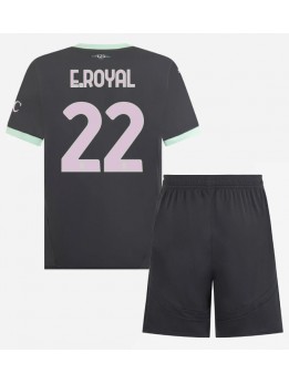 AC Milan Emerson Royal #22 Ausweichtrikot für Kinder 2024-25 Kurzarm (+ Kurze Hosen)